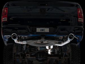 RAM 1500 Performance Exhaust - Rear - AWE Tuning - 0FG Dual Rear Exit Cat-Back - Chrome Silver - `09-`18